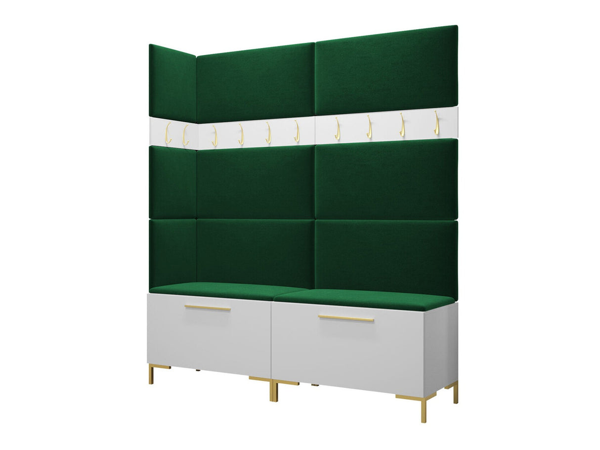 Előszoba garnitúra ZILION V (Frunemfta V) , Keret színe: Fehér, Puha falpanel színe: Manila 35