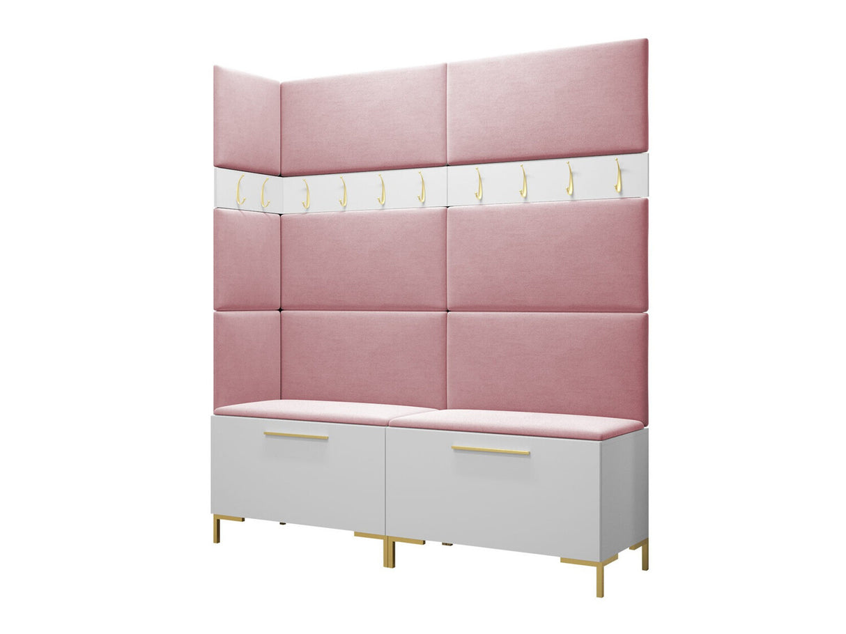 Előszoba garnitúra ZILION V (Frunemfta V) , Keret színe: Fehér, Puha falpanel színe: Manila 09