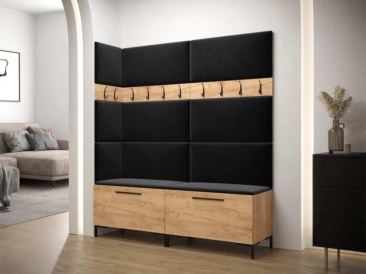 Előszoba garnitúra ZILION V (Frunemfta V) , Keret színe: Craft tölgy, Puha falpanel színe: Manila 18