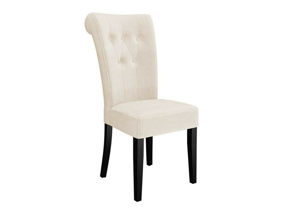 Étkezőgarnitúra Zestaw 10 4xS65 LARA FI, Színes dekorációk: Fekete, Szék színe: Fekete + Magic Velvet 2250