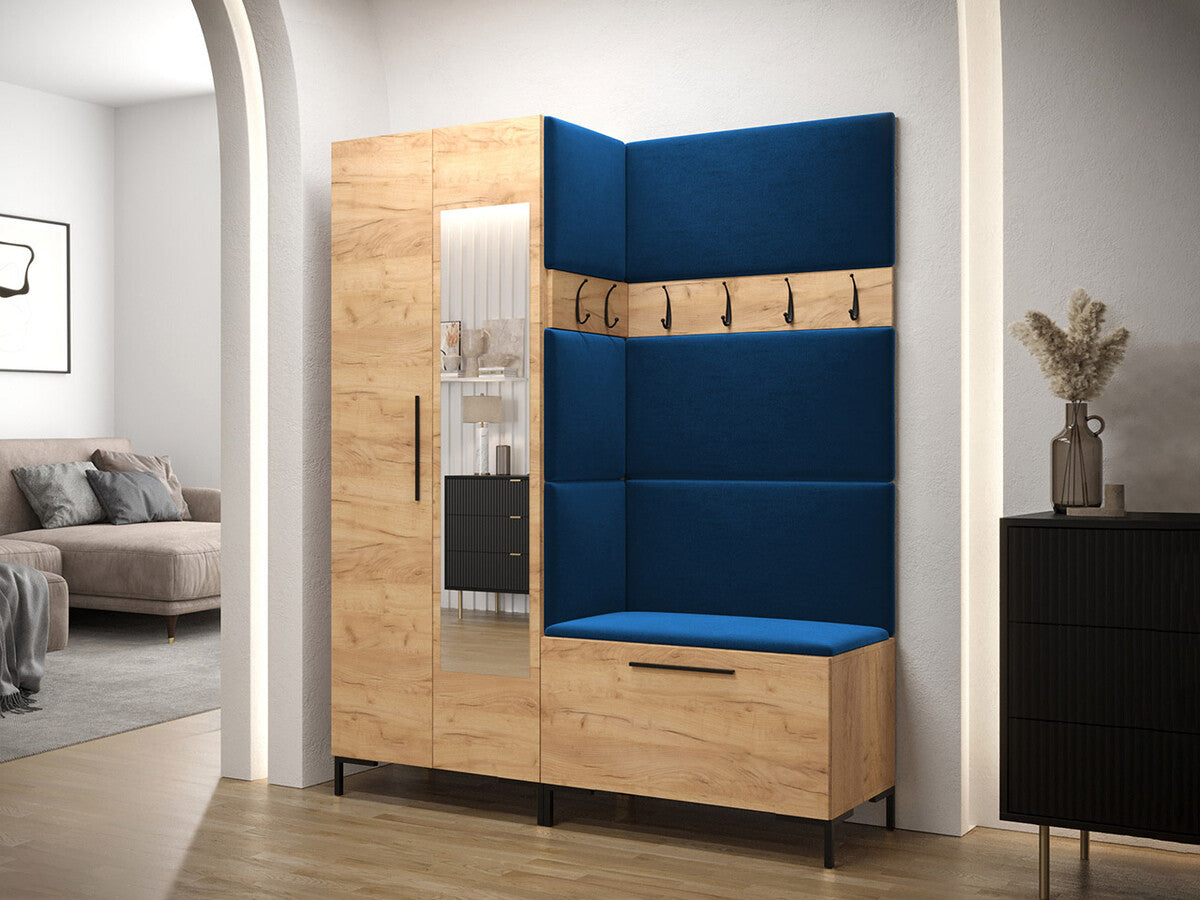 Előszoba garnitúra ZILION IX (Frunemfta IX) , Keret színe: Craft tölgy, Puha falpanel színe: Manila 26