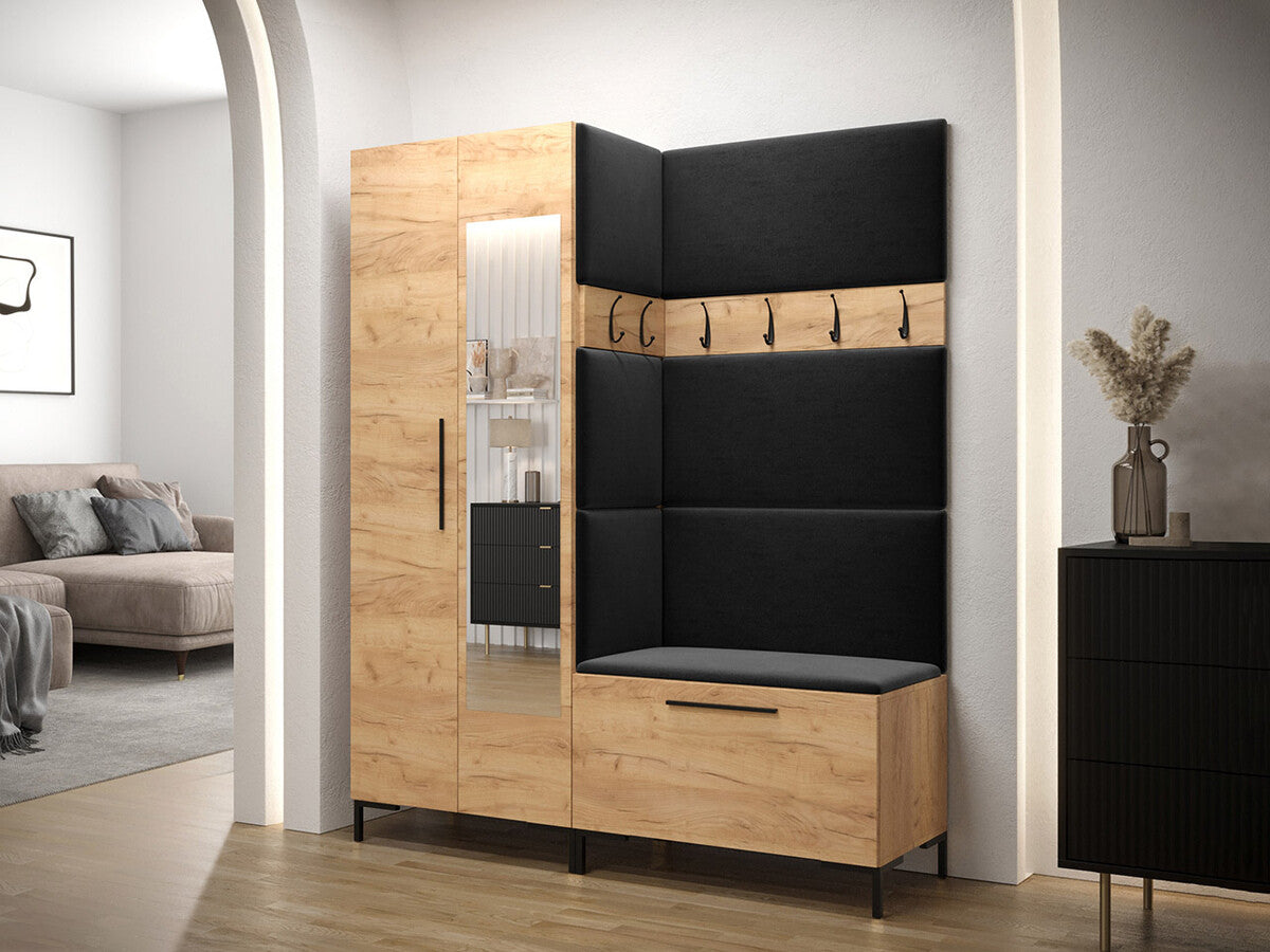 Előszoba garnitúra ZILION IX (Frunemfta IX) , Keret színe: Craft tölgy, Puha falpanel színe: Manila 18