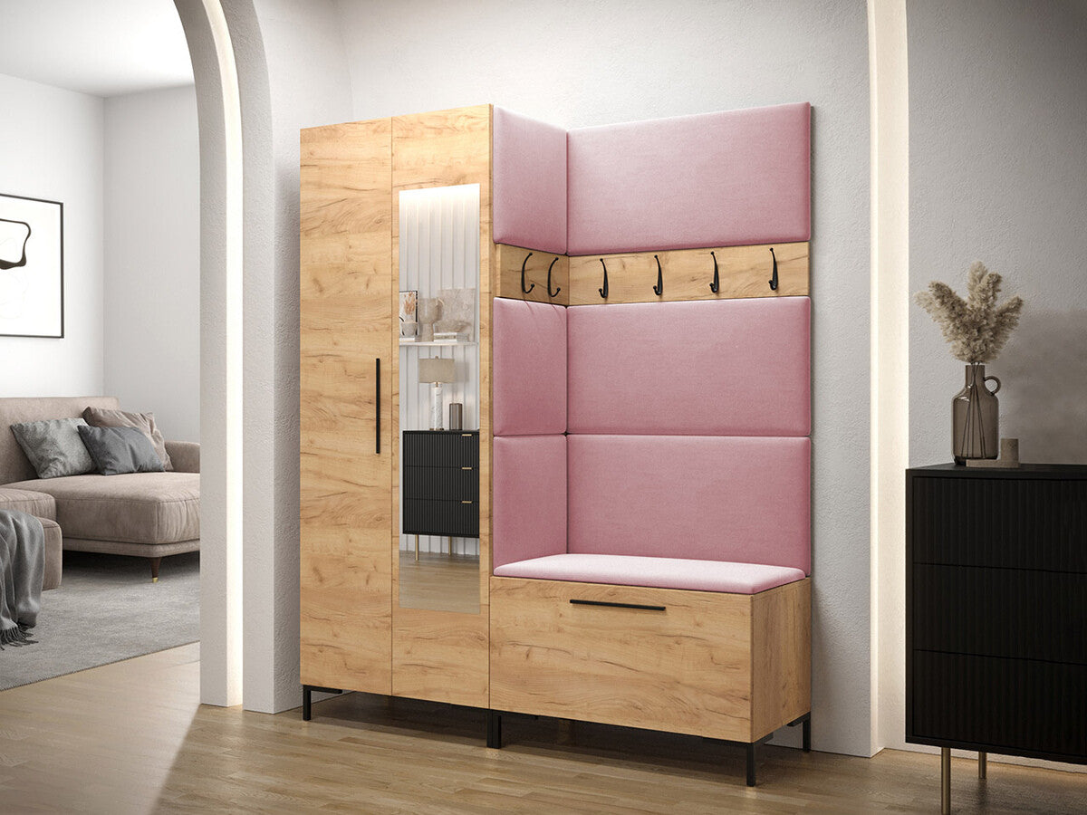 Előszoba garnitúra ZILION IX (Frunemfta IX) , Keret színe: Craft tölgy, Puha falpanel színe: Manila 09