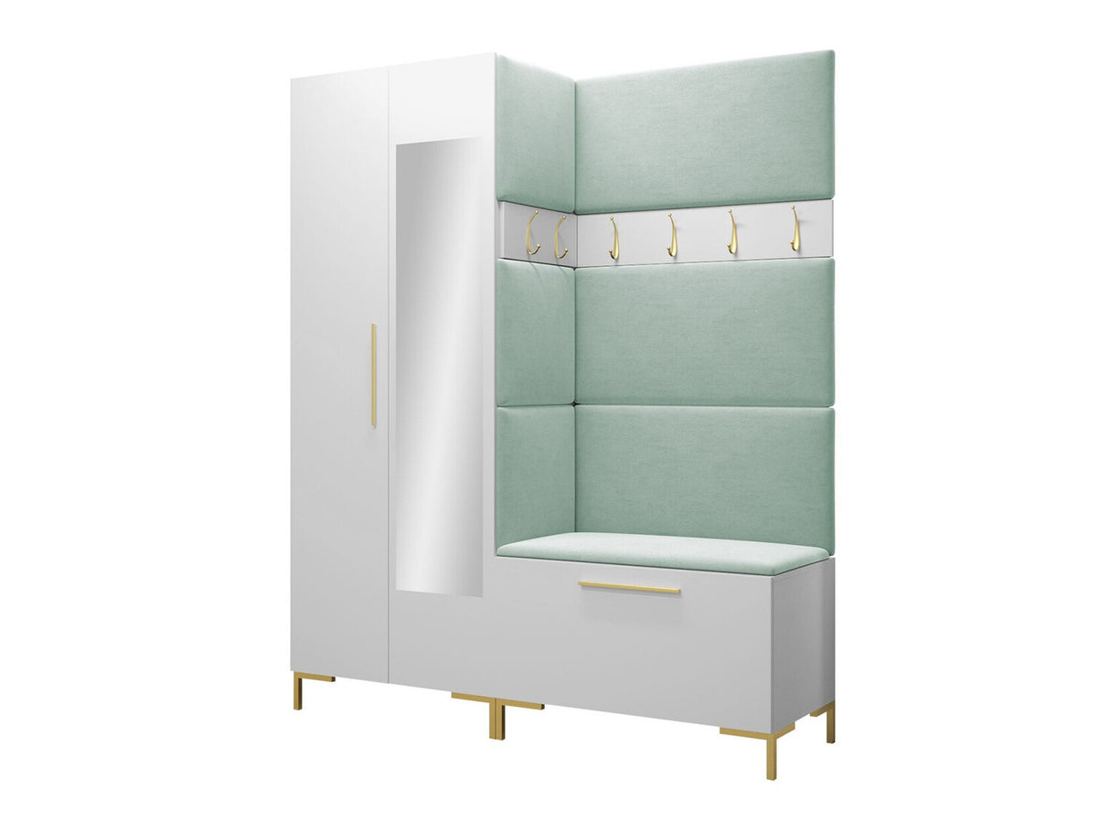 Előszoba garnitúra ZILION IX (Frunemfta IX) , Keret színe: Fehér, Puha falpanel színe: Manila 11