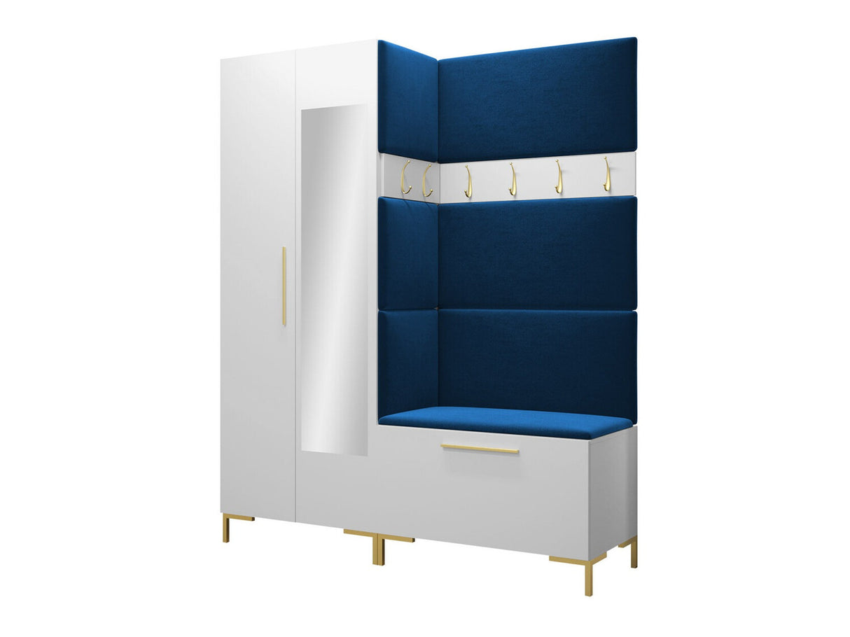 Előszoba garnitúra ZILION IX (Frunemfta IX), Keret színe: Fehér, Puha falpanel színe: Manila 26