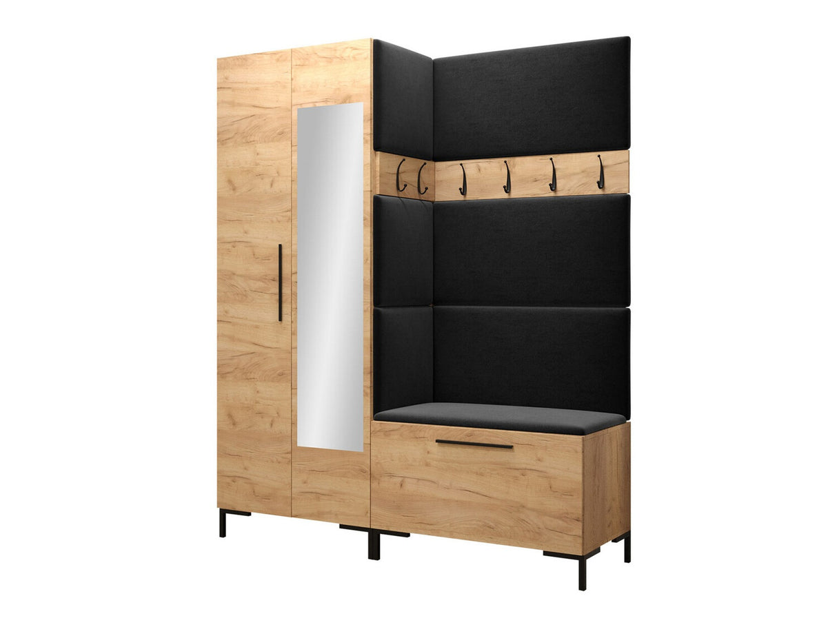 Előszoba garnitúra ZILION IX (Frunemfta IX) , Keret színe: Craft tölgy, Puha falpanel színe: Öko bőr Soft 011