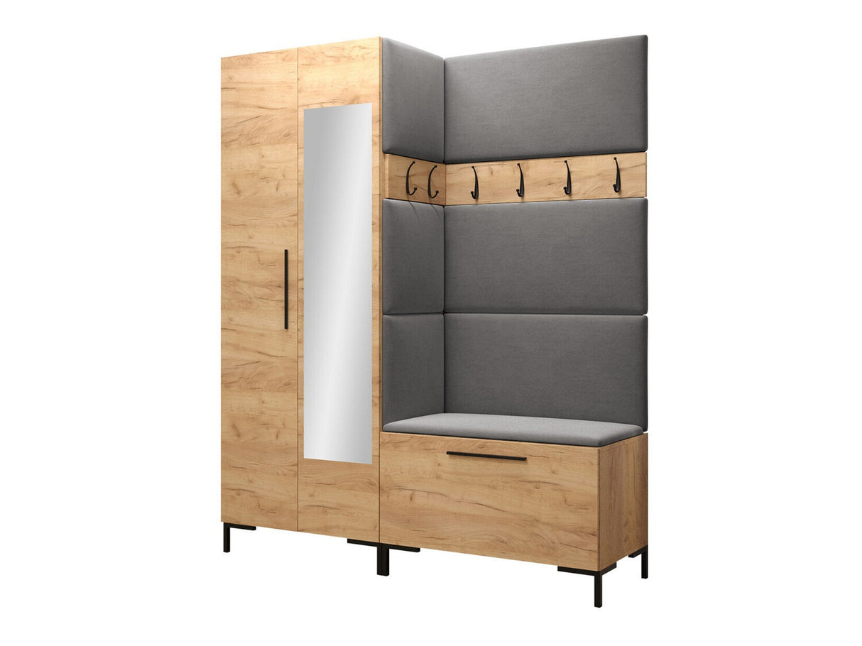 Előszoba garnitúra ZILION IX (Frunemfta IX) , Keret színe: Craft tölgy, Puha falpanel színe: Manila 16