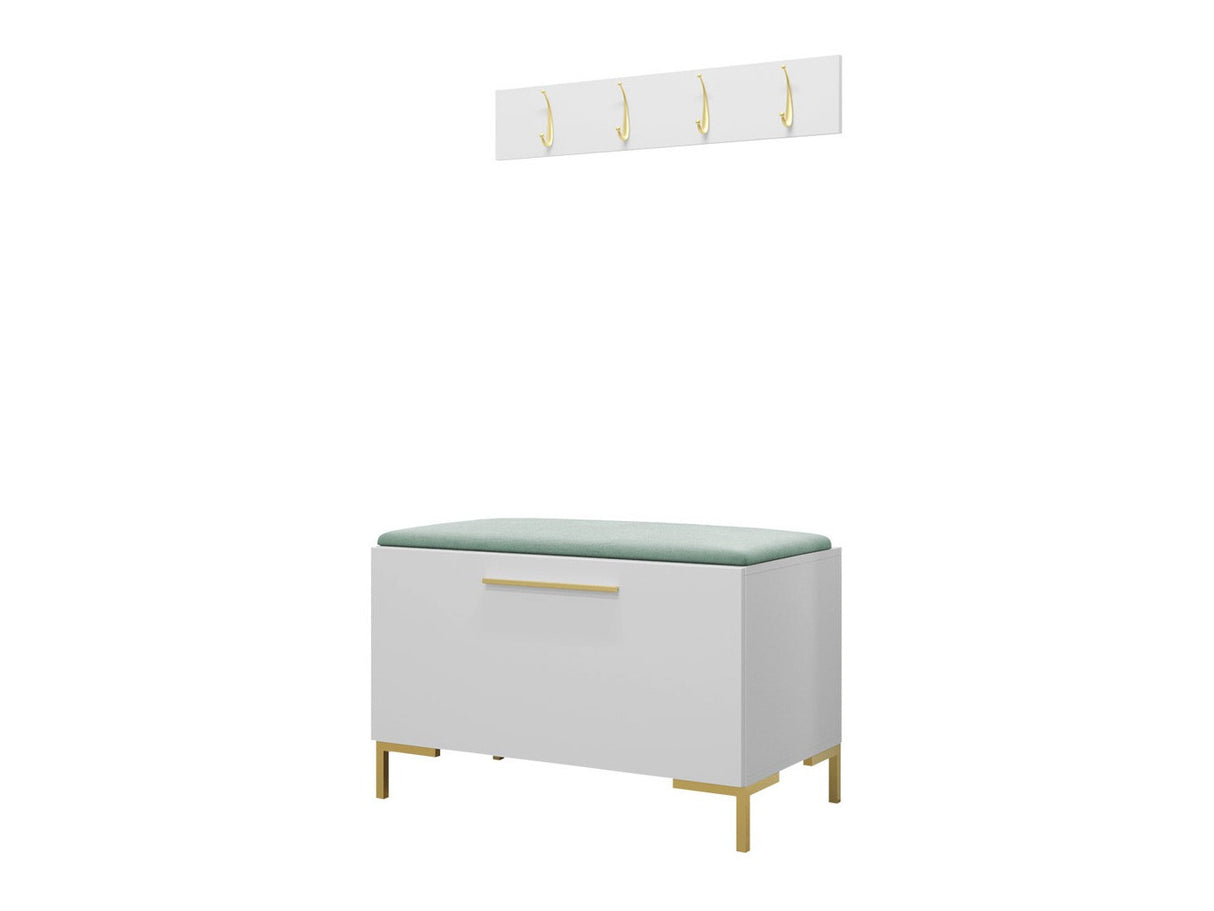 Előszoba garnitúra ZILION VIII (Frunemfta VIII) , Keret színe: Fehér, Puha falpanel színe: Manila 11