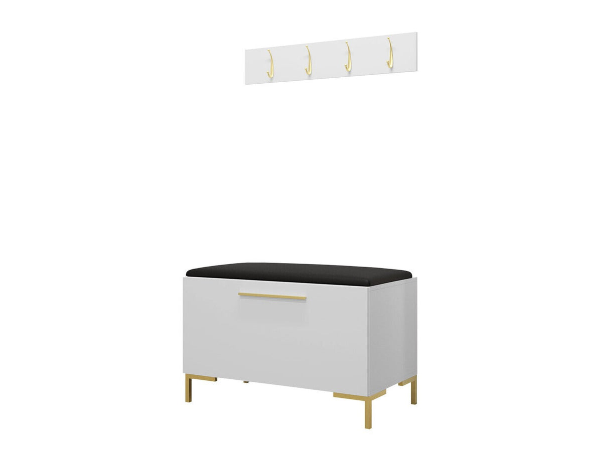 Előszoba garnitúra ZILION VIII (Frunemfta VIII) , Keret színe: Fehér, Puha falpanel színe: Manila 18