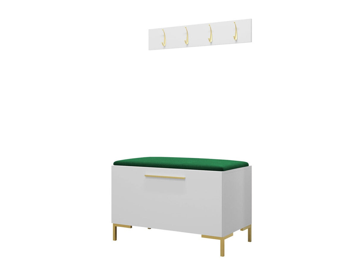 Előszoba garnitúra ZILION VIII (Frunemfta VIII) , Keret színe: Fehér, Puha falpanel színe: Manila 35