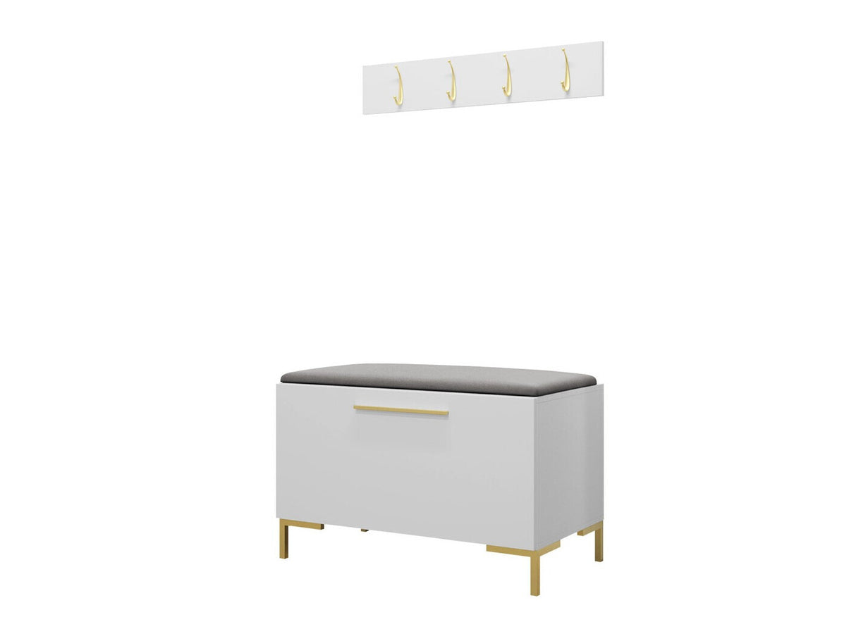 Előszoba garnitúra ZILION VIII (Frunemfta VIII) , Keret színe: Fehér, Puha falpanel színe: Manila 16