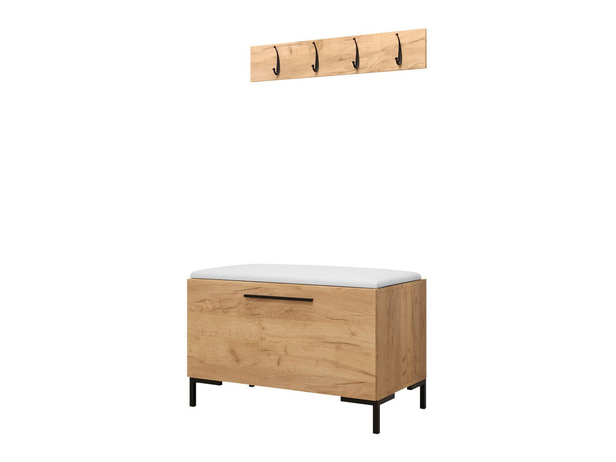 Előszoba garnitúra ZILION VIII (Frunemfta VIII) , Keret színe: Craft tölgy, Puha falpanel színe: Öko bőr Soft 017