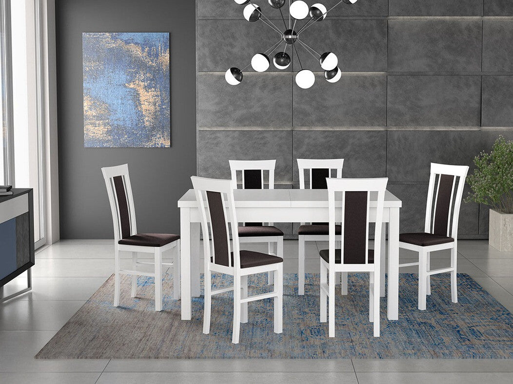 Asztal Modena 2 90x160/200 (Laminált forgácslap) (Fa 2), Szín: Fehér