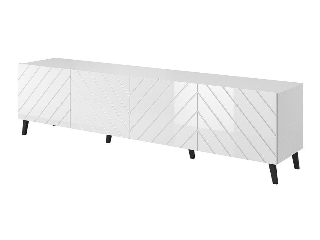 TV-állvány ABETO 200 (Zitok 200), Szín: Fehér + Fényes fehér