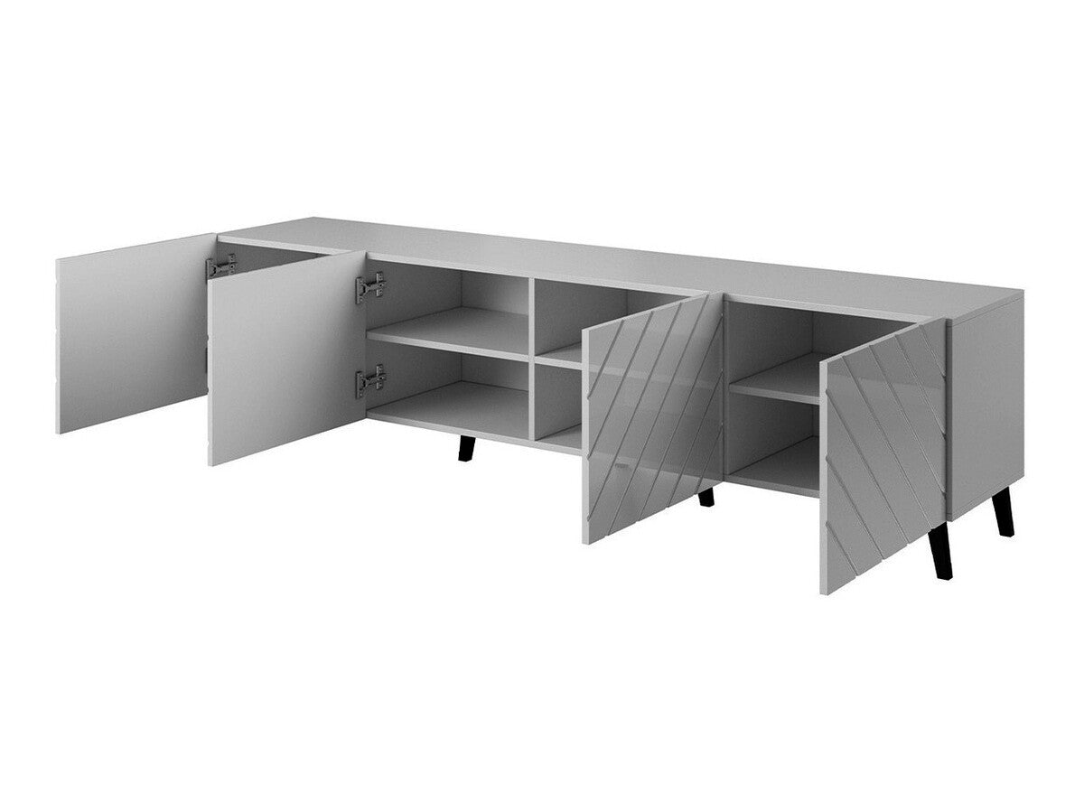 TV-állvány ABETO 200 (Zitok 200), Szín: Fekete + Fényes fekete