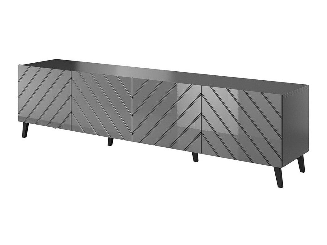 TV-állvány ABETO 200 (Zitok 200), Szín: Grafit + Fényes grafit