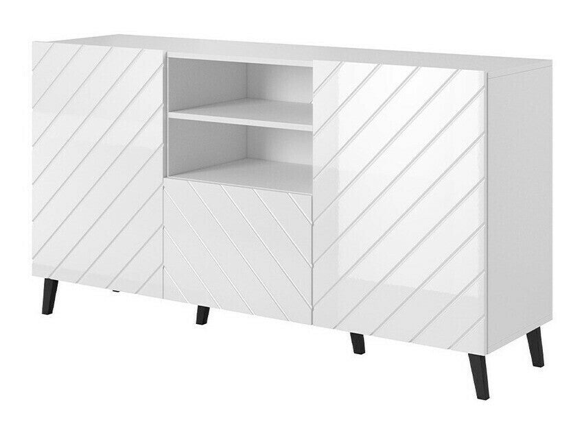 Komód ABETO (Zitok), Szín: Fehér + Fényes fehér