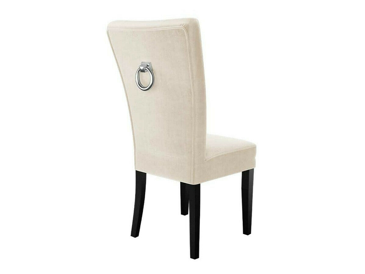 Étkezőgarnitúra Zestaw 09 6xS67 SKANDI 140x80, Szék színe: Fekete + Magic Velvet 2250, Asztal színe: Fekete, Színes dekorációk: Ezüst