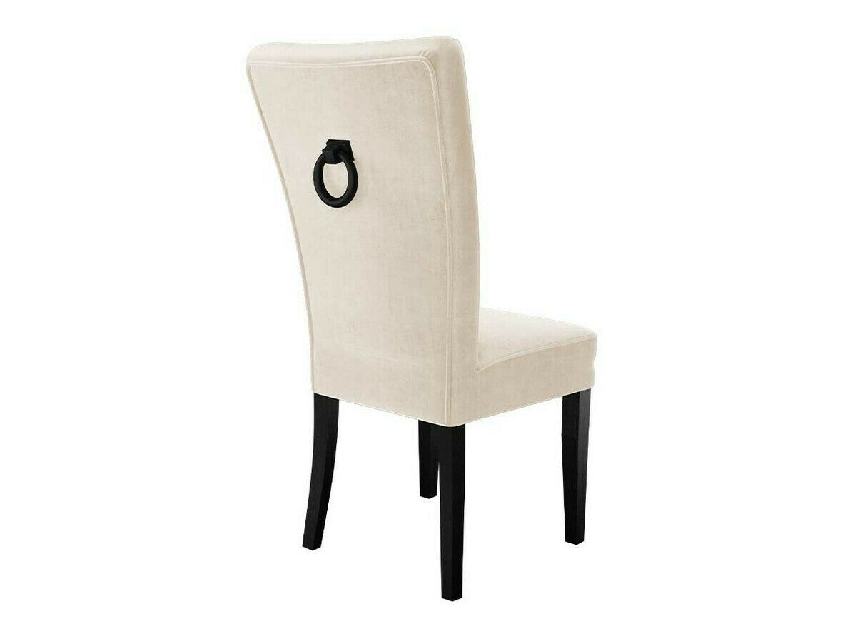 Étkezőgarnitúra Zestaw 09 6xS67 SKANDI 140x80, Szék színe: Fekete + Magic Velvet 2250, Asztal színe: Barna, Színes dekorációk: Fekete