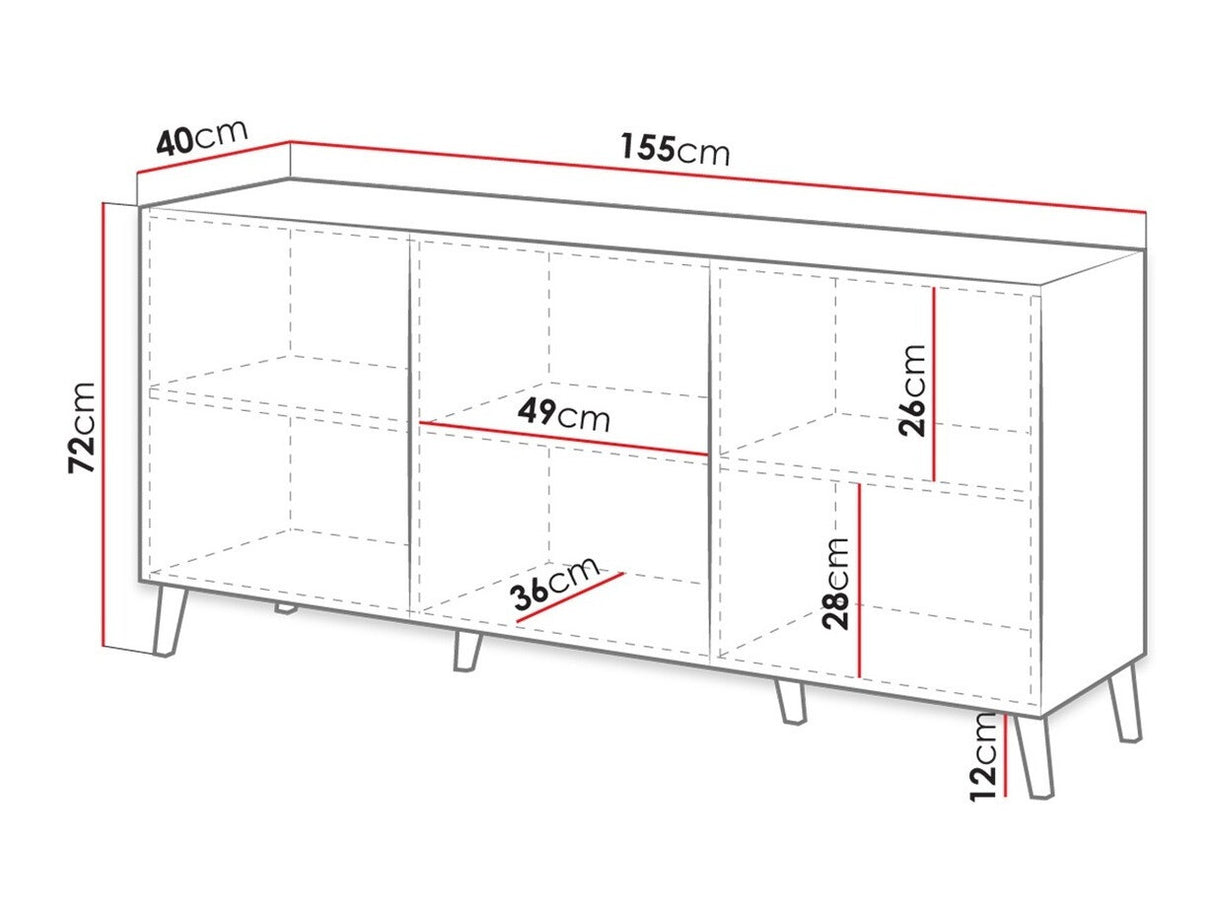 Szekrény NOVA (Doppo), Szín: Fehér