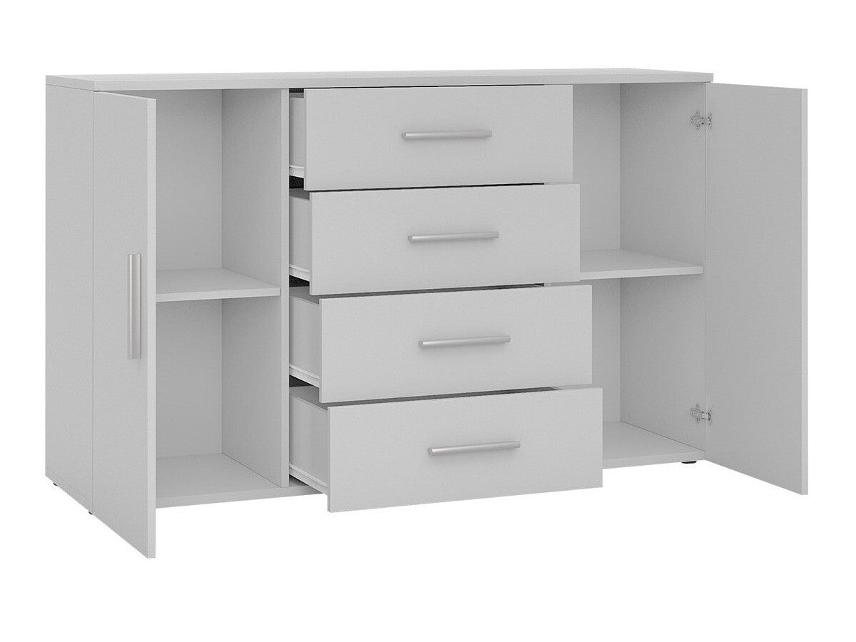 Komód Uni (Cami), Szín: Fekete + Fényes fekete