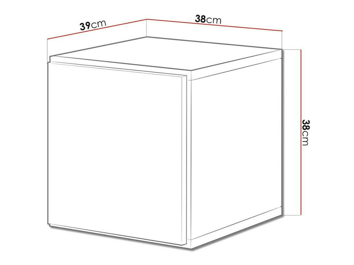Fali szekrény Roco (Nessor NS05), Szín: Antracit + Wotan tölgy