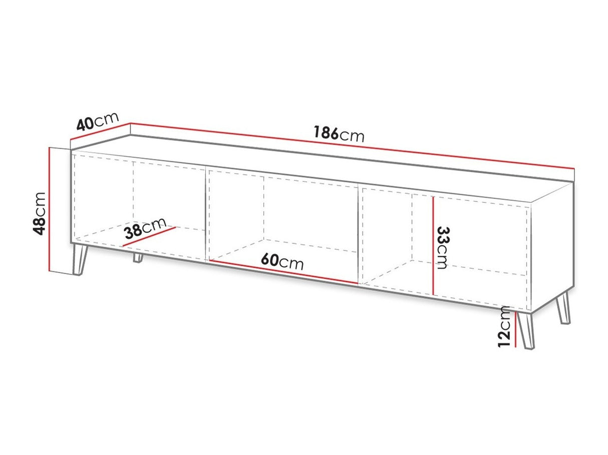 TV-állvány NOVA (Doppo), Szín: Fekete