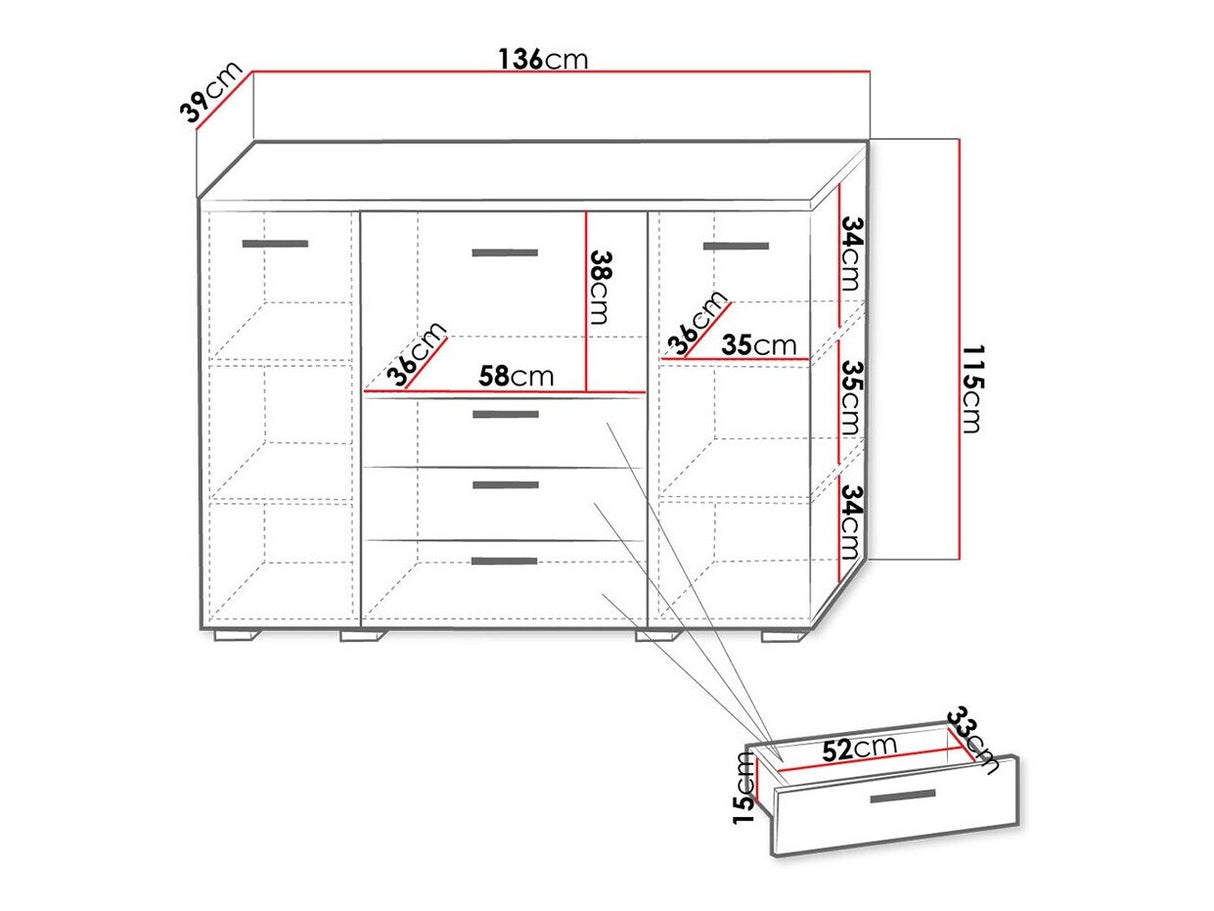 Komód Bárasztali (Brita), Szín: I
