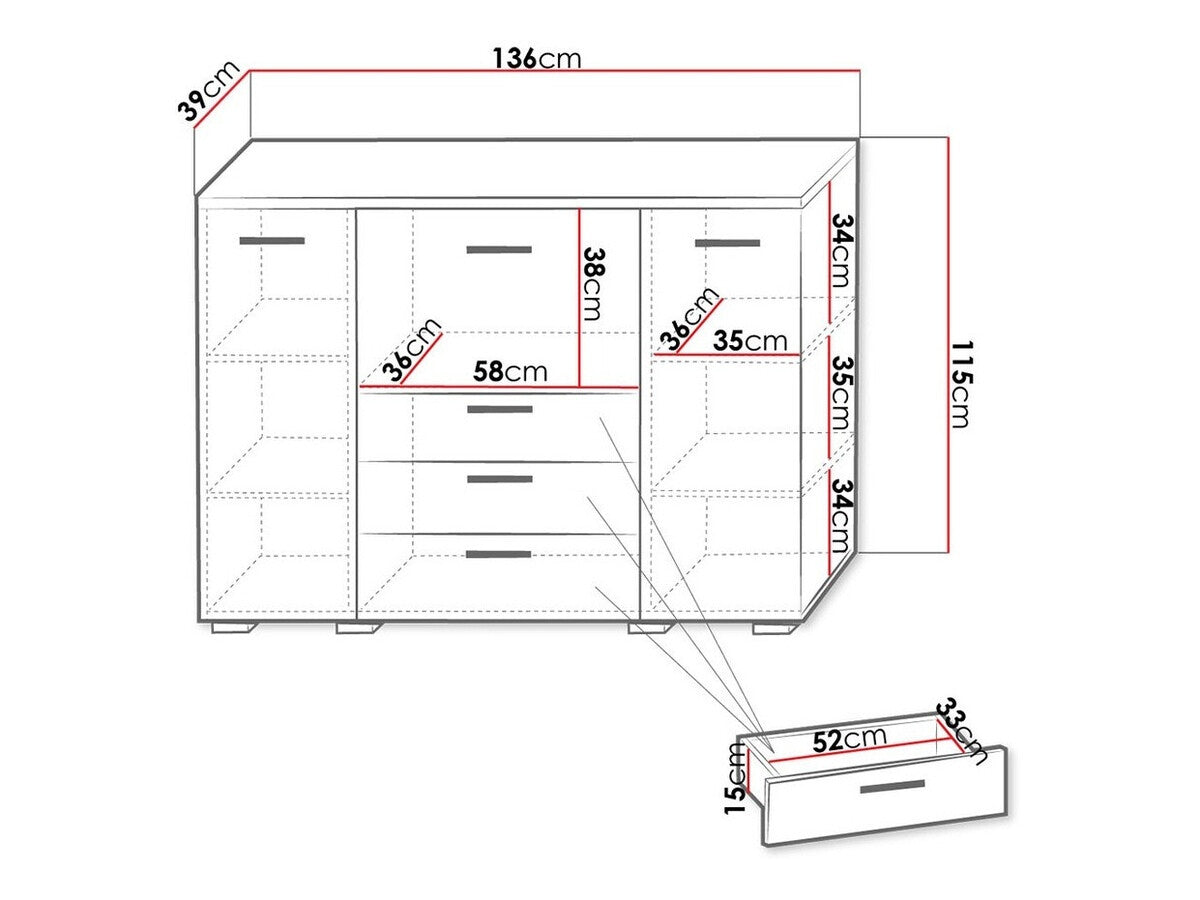 Komód Bárasztali (Brita), Szín: IV