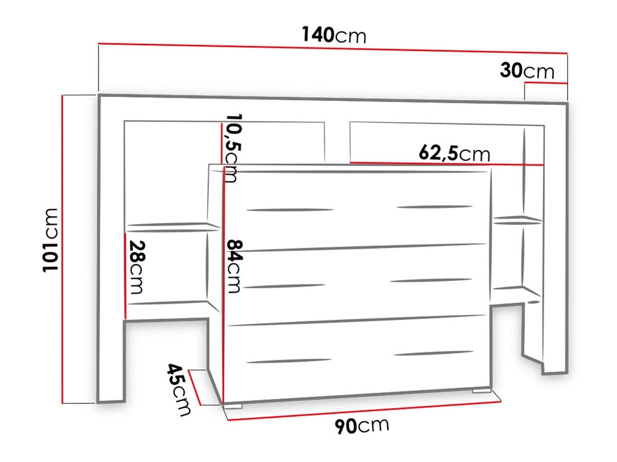 Komód RIVA Plus (Ravido Plus), Szín: Fehér + Fényes szürke