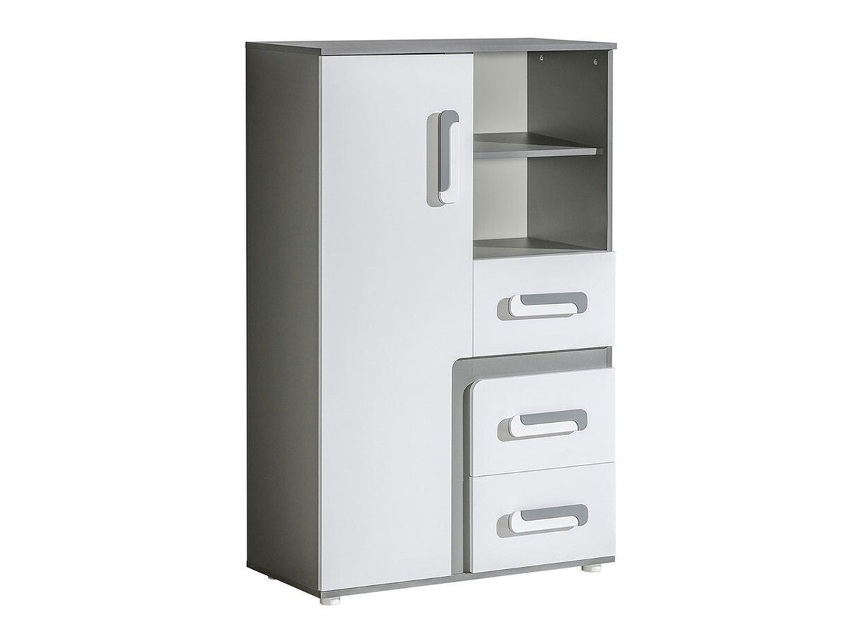 Komód Apetito 85 (Petito PE06), Szín: Antracit + Fehér