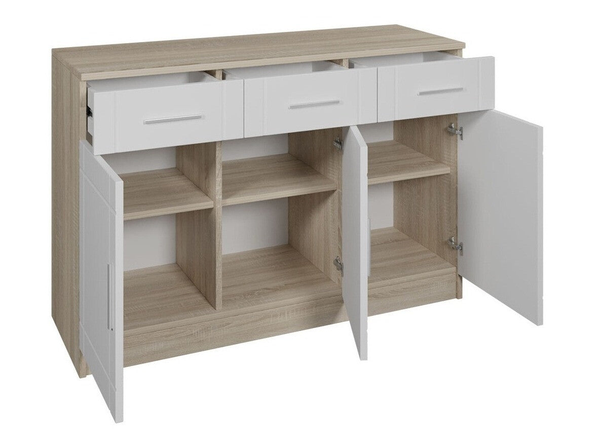 Komód PARIS 3F3S (Passion fruit), Szín: Sonoma tölgy + Grafit