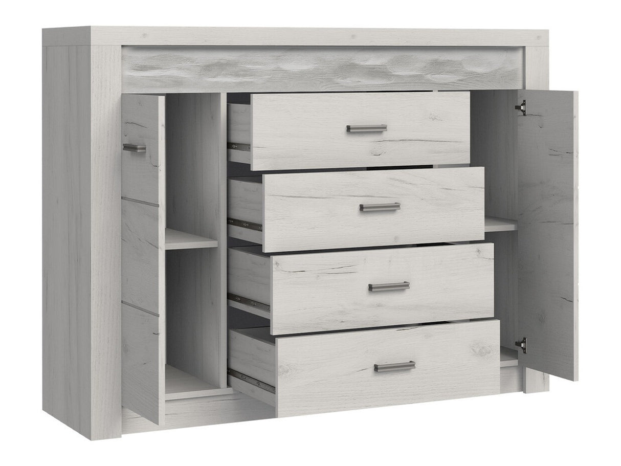 Komód Indianapolis (Nadia N07), Szín: Sötét kőris, Led világítás: Nem