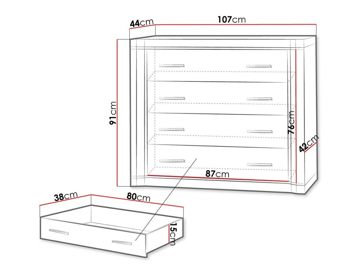 Komód Dallas D2, Szín: Triufel tölgy