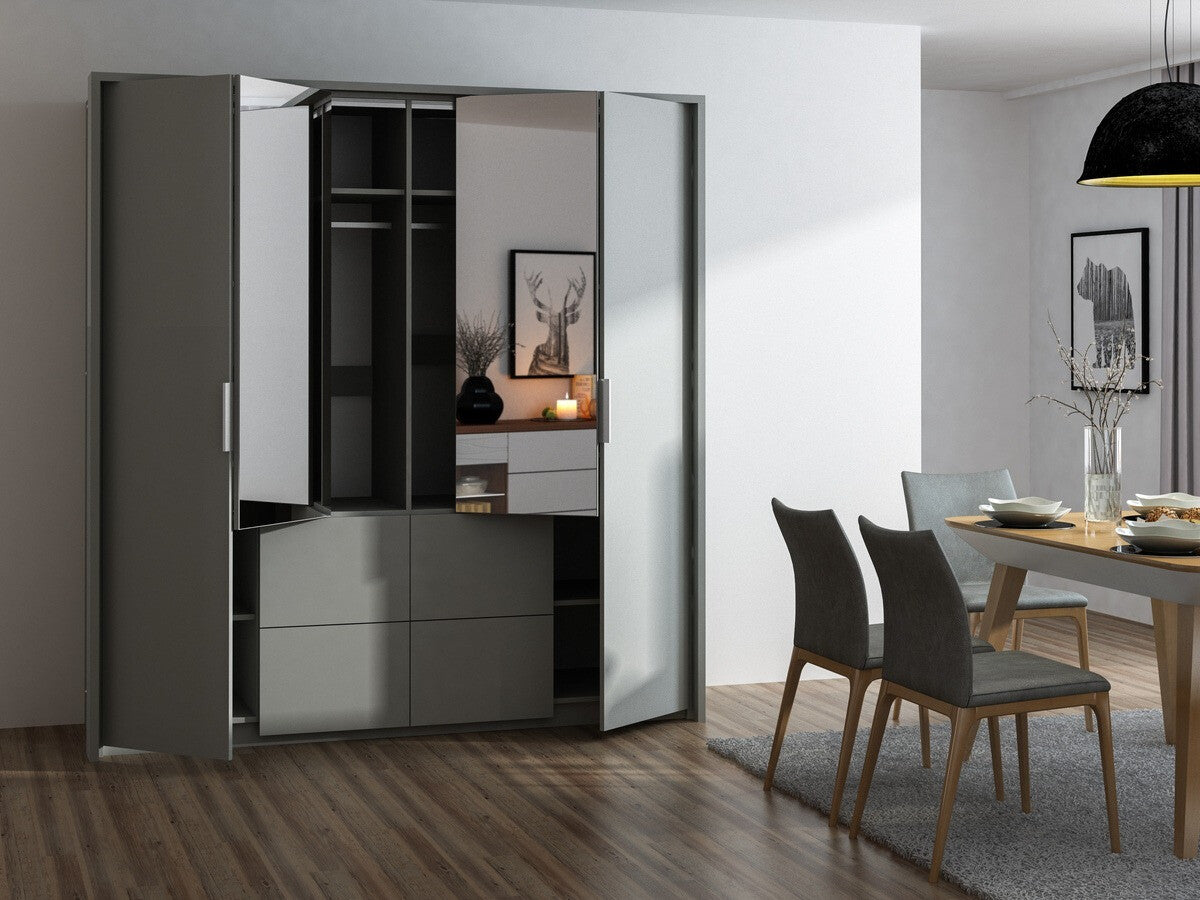 Gardróbszekrény WIEDEN 208, Szín: Fehér