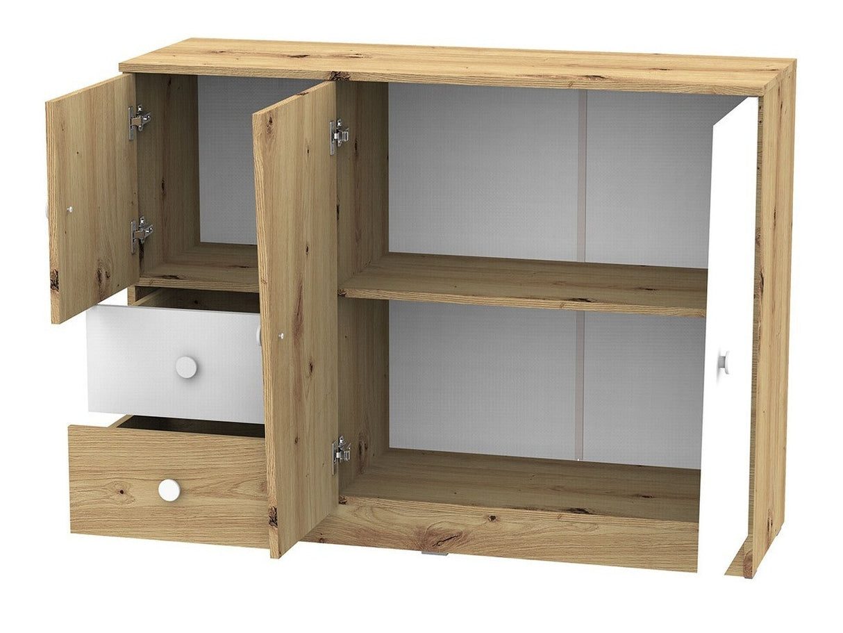 Komód Nero 7 (Wurak), Szín: Artisan tölgy + Fehér