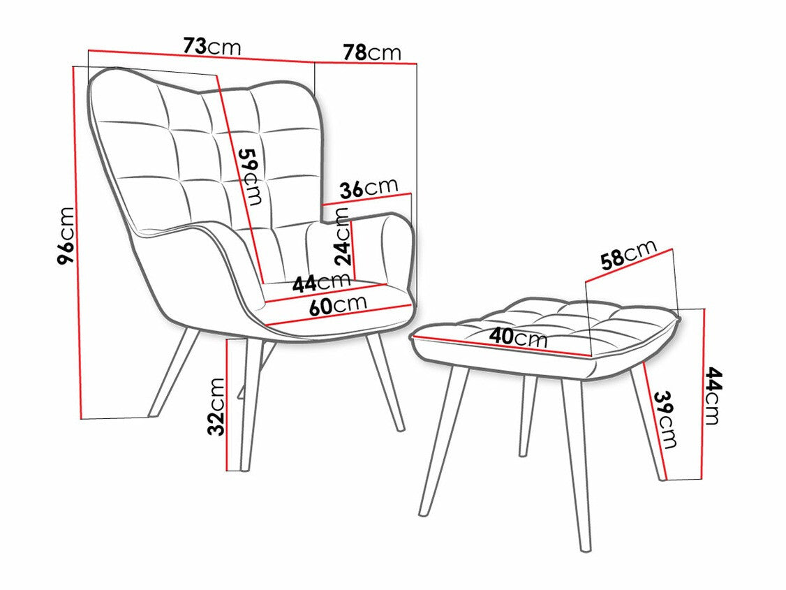 Fotel GUNAR MUZ/0022, Szín: Zöld