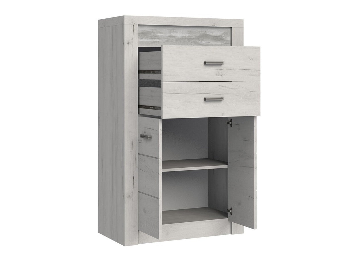 Komód Indianapolis (Nadia N06), Szín: Sötét kőris, Led világítás: Nem