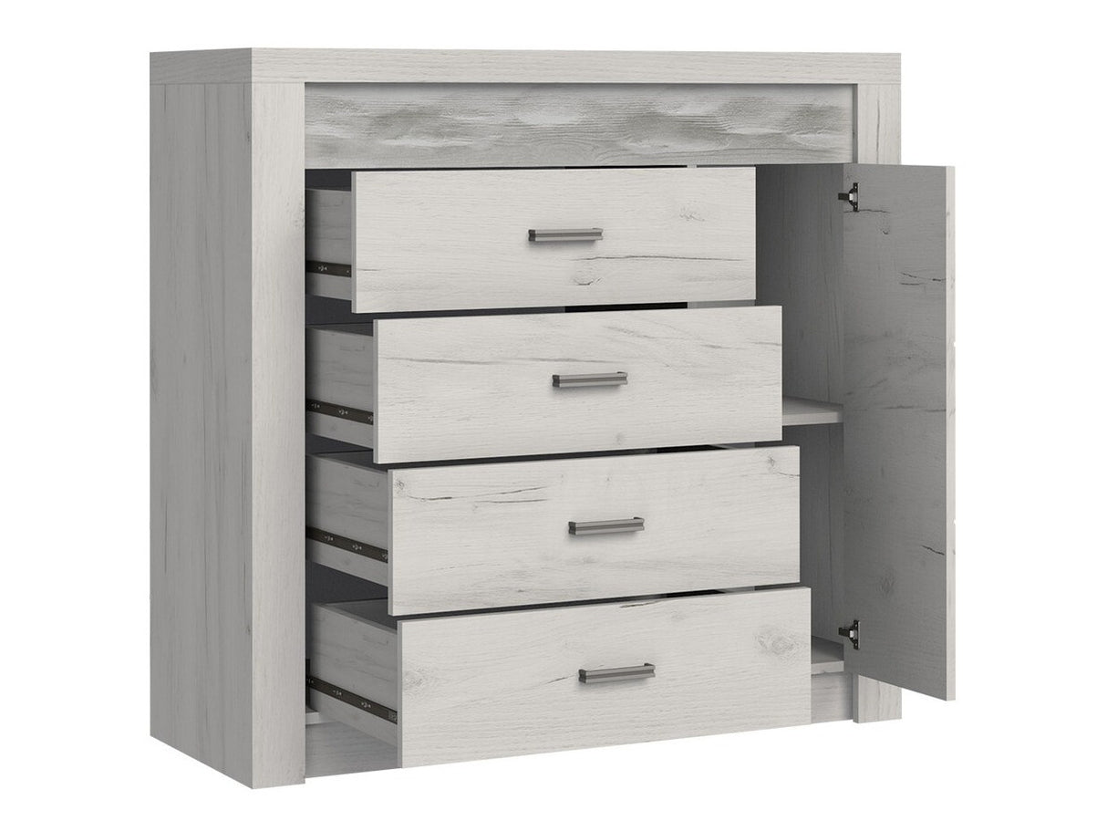 Komód Indianapolis (Nadia N17), Szín: Sötét kőris, Led világítás: Nem