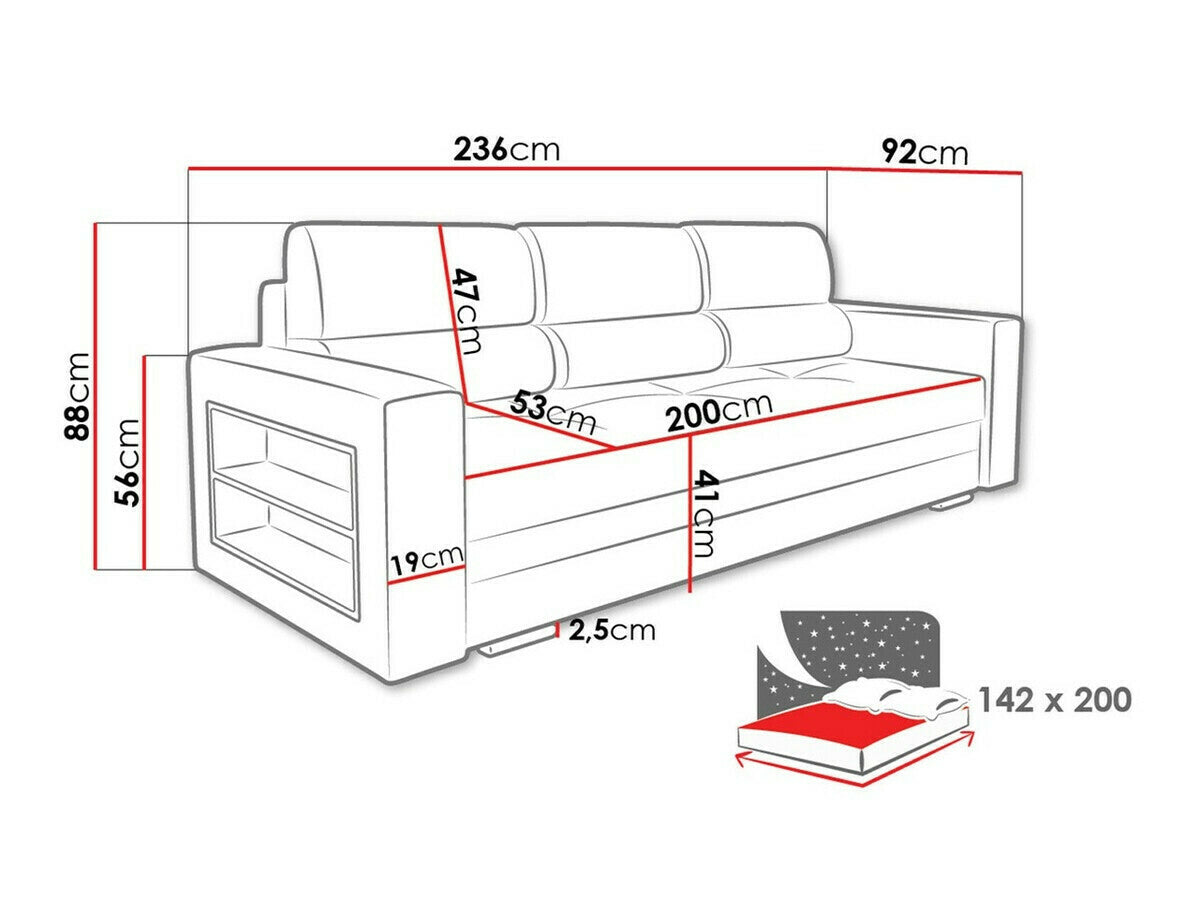 Kanapéágy Nemo (Carina), Szín: Amor Velvet 4311