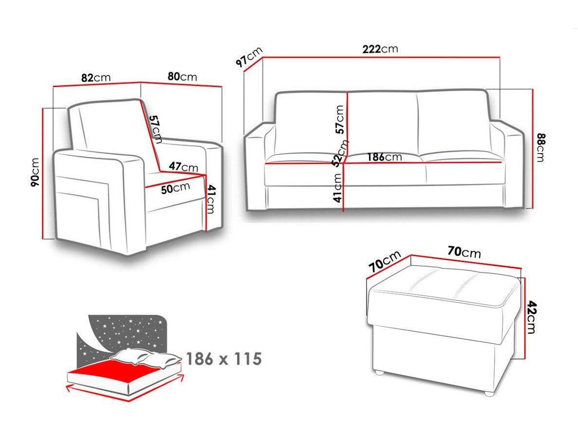 Kárpitozott bútorok Kolder (Alaska)