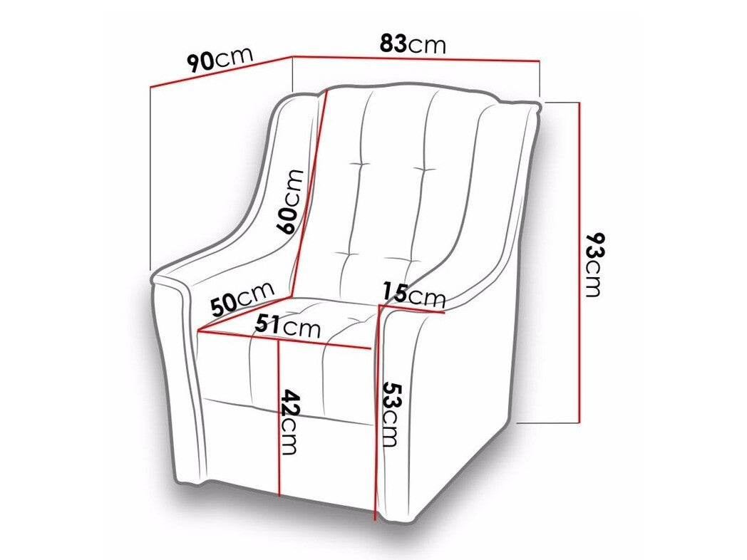 Fotel Niagara (Margaret), Szín: Ibiza 04 + Ibiza 03
