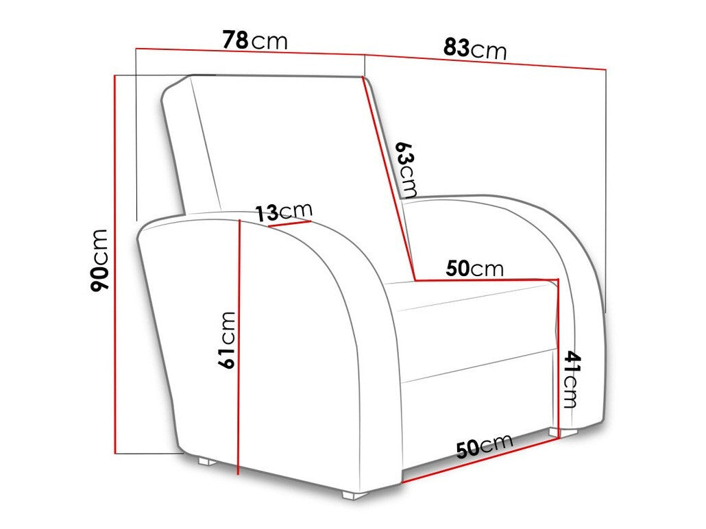 Fotel Kwadrat II (Perfect II), Szín: Soft 020 + Lux 24