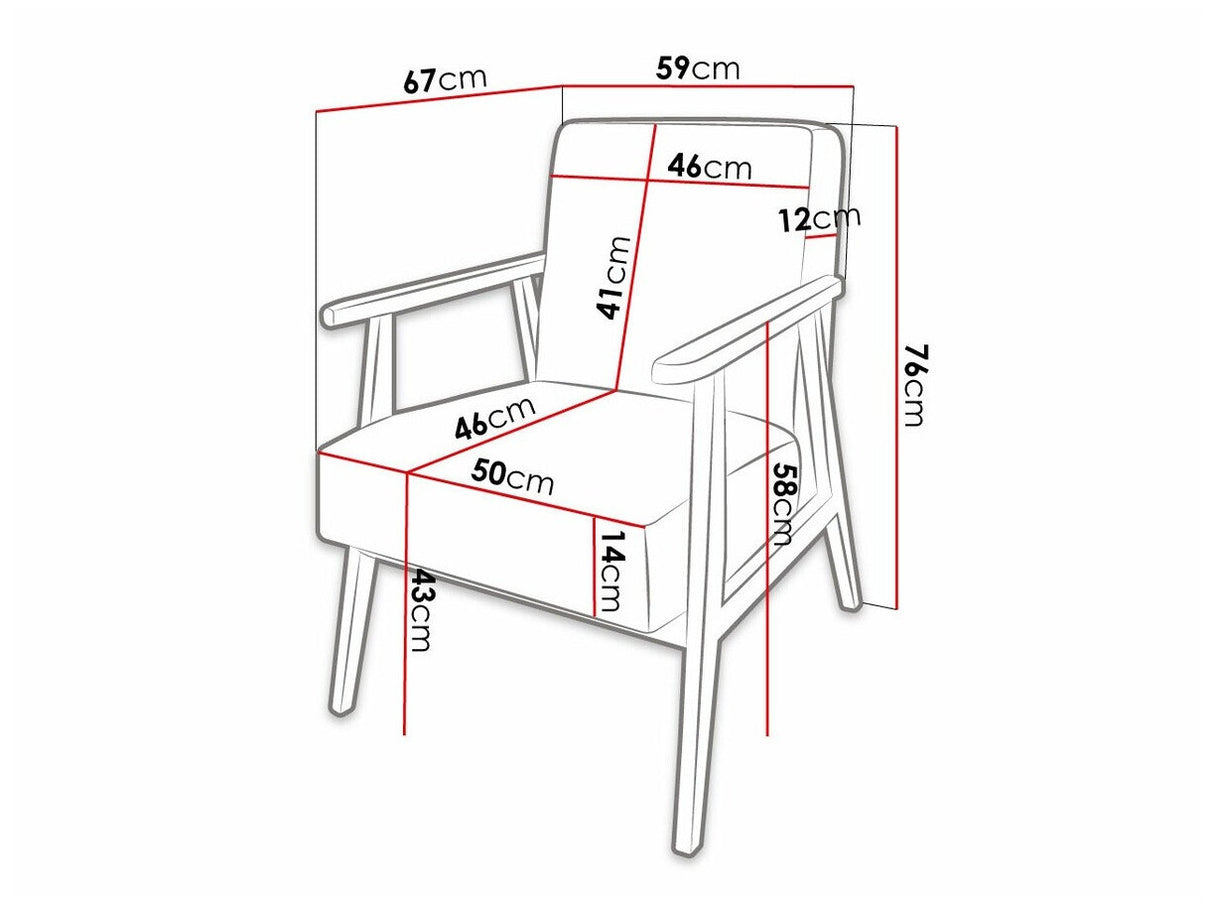 Fotel Retro (Pawiva), Szín: Magic Velvet 2217
