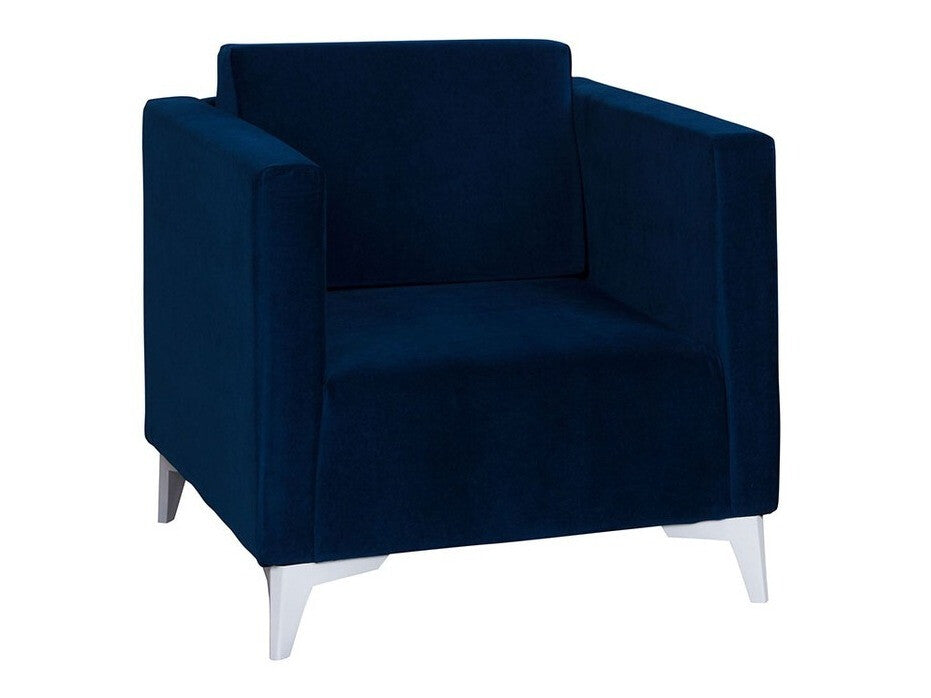 Fotel SZAFIR 1 (Denim 1), Szín: Solo 263, Lábak színe: Fényes fehér