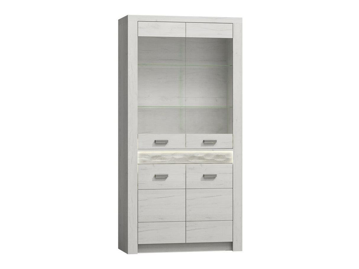 Könyvespolc Indianapolis (Nadia N03), Led világítás: Nem, Szín: Kézműves fehér