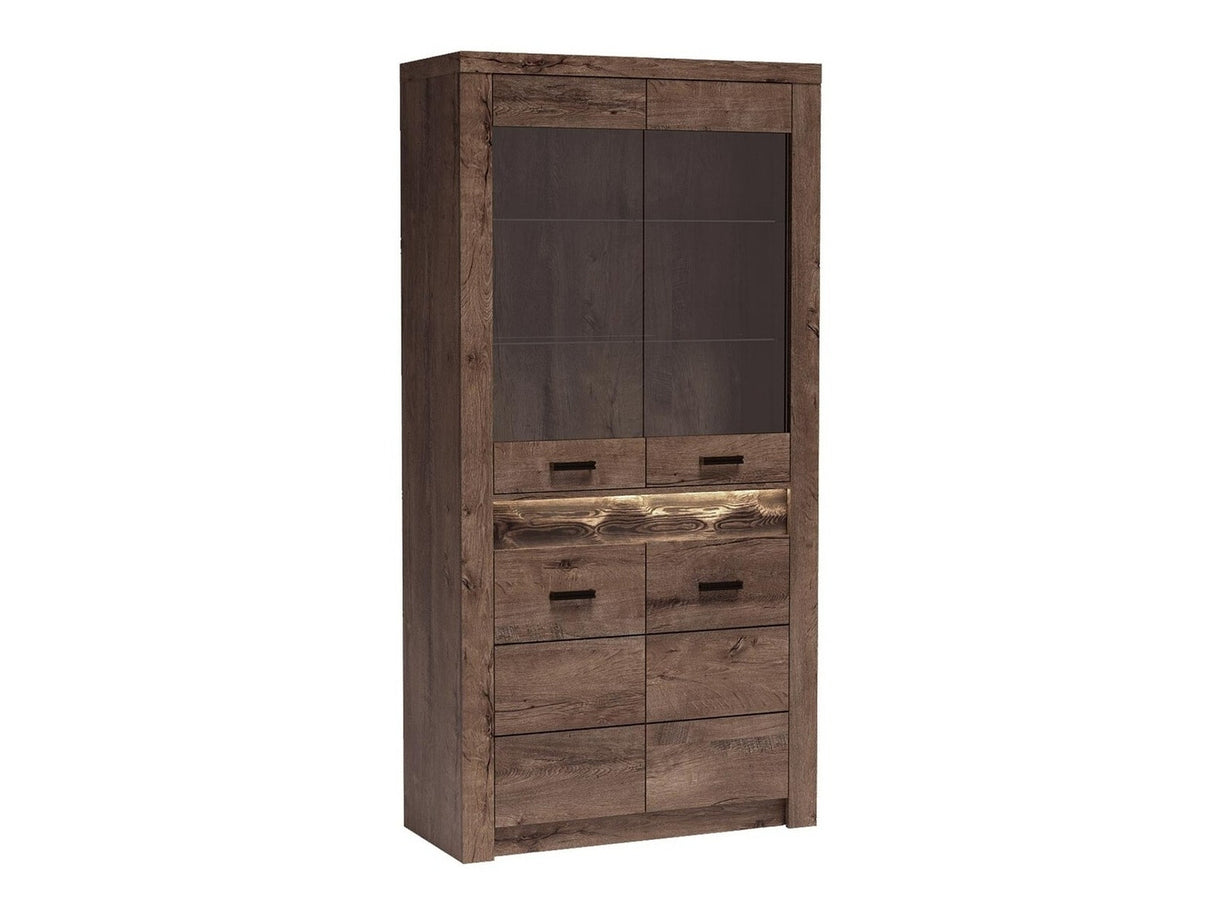 Könyvespolc Indianapolis (Nadia N03), Led világítás: Nem, Szín: Sötét kőris