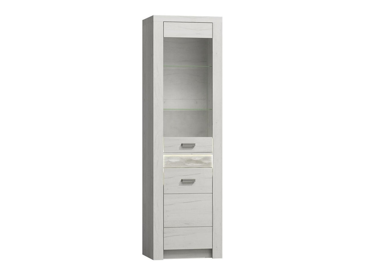 Könyvespolc Indianapolis (Nadia N04) L, Led világítás: Nem, Szín: Kézműves fehér