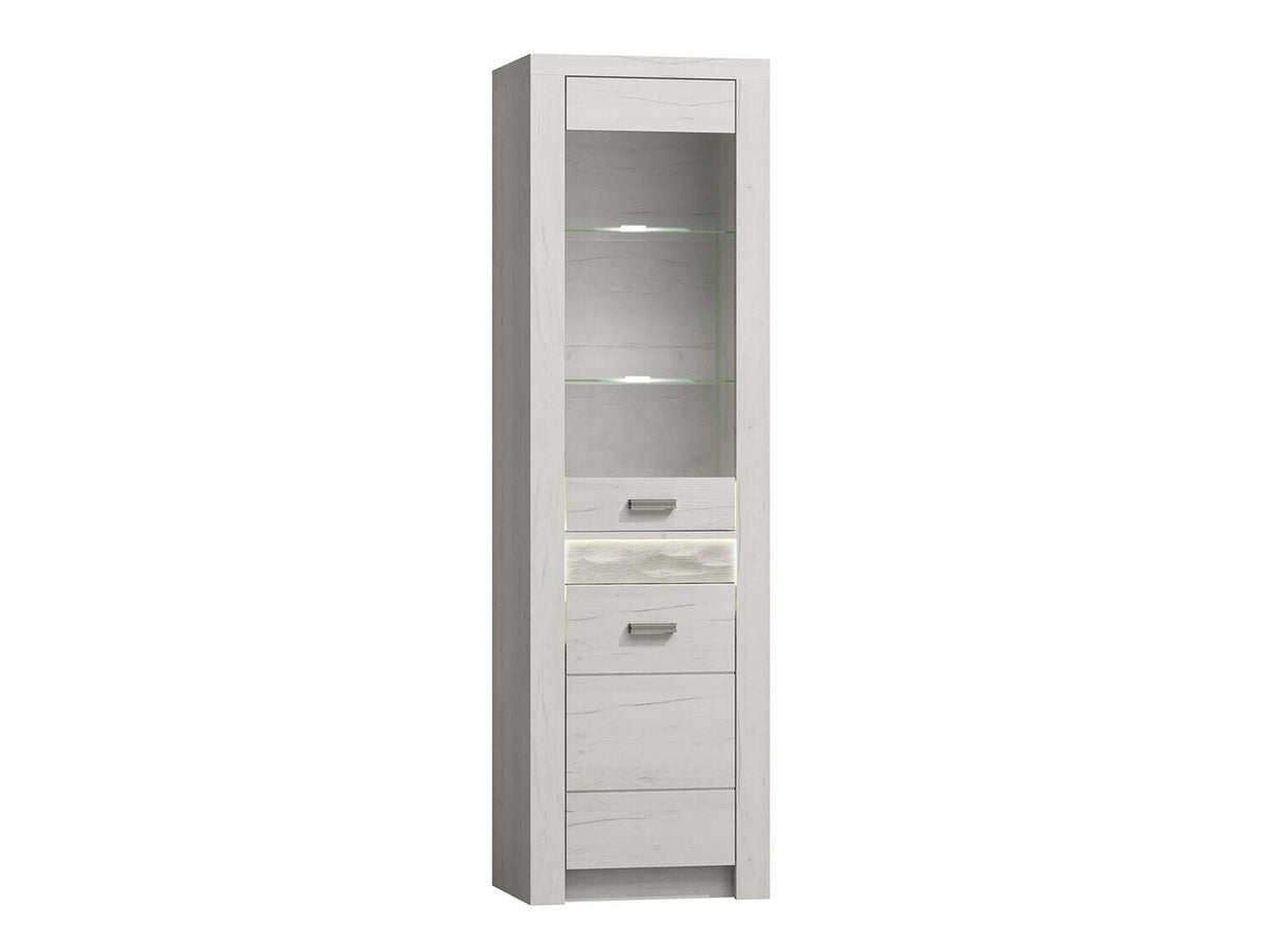 Könyvespolc Indianapolis (Nadia N04) L, Led világítás: Igen, Szín: Kézműves fehér