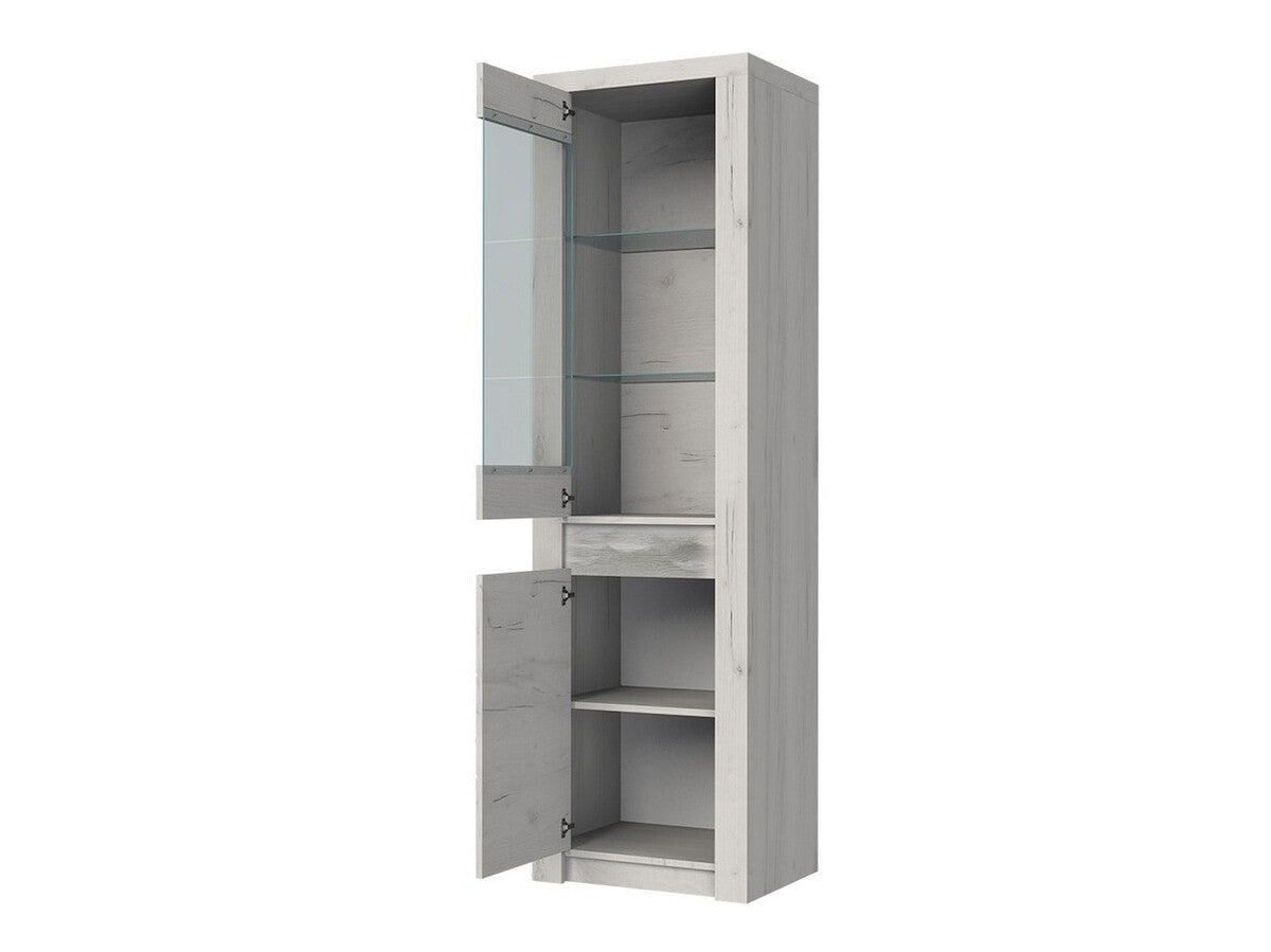 Könyvespolc Indianapolis (Nadia N04) L, Led világítás: Igen, Szín: Kőrisfa